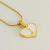 Wholesale Cute Heart Shape Stainless Steel Polishing Plating Inlay 18k Gold Plated Shell Pendant Necklace