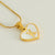 Wholesale Cute Heart Shape Stainless Steel Polishing Plating Inlay 18k Gold Plated Shell Pendant Necklace