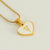 Wholesale Cute Heart Shape Stainless Steel Polishing Plating Inlay 18k Gold Plated Shell Pendant Necklace