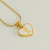 Wholesale Cute Heart Shape Stainless Steel Polishing Plating Inlay 18k Gold Plated Shell Pendant Necklace