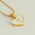 Wholesale Cute Heart Shape Stainless Steel Polishing Plating Inlay 18k Gold Plated Shell Pendant Necklace