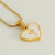 Wholesale Cute Heart Shape Stainless Steel Polishing Plating Inlay 18k Gold Plated Shell Pendant Necklace