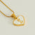 Wholesale Cute Heart Shape Stainless Steel Polishing Plating Inlay 18k Gold Plated Shell Pendant Necklace