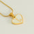 Wholesale Cute Heart Shape Stainless Steel Polishing Plating Inlay 18k Gold Plated Shell Pendant Necklace