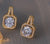 Wholesale Elegant Square Titanium Steel Inlay Zircon Earrings Necklace