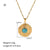 Wholesale Elegant Vintage Style Geometric Stainless Steel Plating 18k Gold Plated Turquoise Rings Earrings Necklace