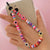 Wholesale Ethnic Style Color Soft  Letter Eyes Beaded Mobile Phone Chain