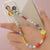 Wholesale Ethnic Style Color Soft  Letter Eyes Beaded Mobile Phone Chain