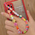 Wholesale Ethnic Style Color Soft  Letter Eyes Beaded Mobile Phone Chain