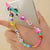 Wholesale Ethnic Style Color Soft  Letter Eyes Beaded Mobile Phone Chain