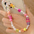 Wholesale Ethnic Style Color Soft  Letter Eyes Beaded Mobile Phone Chain