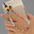 Wholesale Ethnic Style Color Soft  Letter Eyes Beaded Mobile Phone Chain