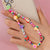 Wholesale Ethnic Style Color Soft  Letter Eyes Beaded Mobile Phone Chain