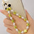 Wholesale Ethnic Style Color Soft  Letter Eyes Beaded Mobile Phone Chain