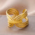 Wholesale Exaggerated Simple Style Solid Color Stainless Steel Plating 18k Gold Plated Open Rings