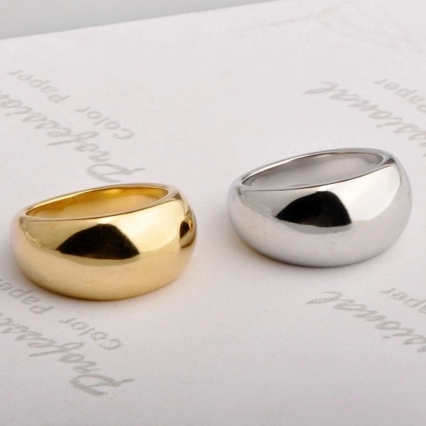 Exaggerated Solid Color Titanium Steel Rings