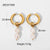 Wholesale Fashion 18k Gold-plated Double Freshwater Pearl Pendant Earrings