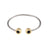 Wholesale Fashion C Shape Stainless Steel Copper Inlay Artificial Gemstones Rings Bracelets Earrings