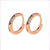 Wholesale Fashion Copper Micro-inlaid Color Diamond Asymmetric Ear Buckle