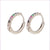 Wholesale Fashion Copper Micro-inlaid Color Diamond Asymmetric Ear Buckle