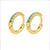 Wholesale Fashion Copper Micro-inlaid Color Diamond Asymmetric Ear Buckle