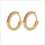 Wholesale Fashion Copper Micro-inlaid Color Diamond Asymmetric Ear Buckle