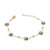 Wholesale Fashion Flower Artificial Crystal Titanium Steel Beaded Plating 18k Gold Plated Bracelets Necklace