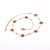 Wholesale Fashion Flower Artificial Crystal Titanium Steel Beaded Plating 18k Gold Plated Bracelets Necklace