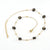 Wholesale Fashion Flower Artificial Crystal Titanium Steel Beaded Plating 18k Gold Plated Bracelets Necklace