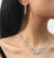 Wholesale Fashion Geometric Zircon Copper Necklace Earring Set