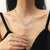 Wholesale Fashion Geometric Zircon Copper Necklace Earring Set