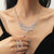 Wholesale Fashion Geometric Zircon Copper Necklace Earring Set