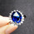 Wholesale Fashion Imitation Blue Crystal Sapphire Sunflower Jewelry Set