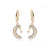 Wholesale Fashion Pin Butterfly Stars Moon Copper Buckle Earrings Set