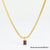 Wholesale Fashion Square Stainless Steel Inlay Zircon Earrings Necklace