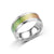 Fashion Titanium Steel Micro-inlaid Dripping Oil Couple Ring