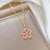 Wholesale Glam Flower Titanium Steel Copper Inlay Zircon Earrings Necklace