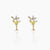 Wholesale Golden Ice Cream Color Zirconium Earrings