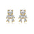 Wholesale Golden Ice Cream Color Zirconium Earrings