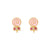 Wholesale Golden Ice Cream Color Zirconium Earrings