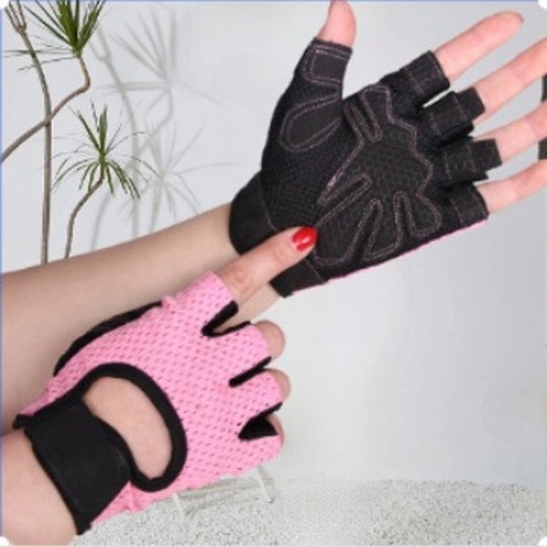 Half-finger Gloves Men's Fitness Gloves Non-slip Wear-resistant Sweat-absorbent Breathable Mesh Outdoor Cycling Sports Gloves For Women