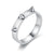 Wholesale Hip-hop Nail Tip Geometric Titanium Steel Anti-wolf Ring