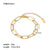 Wholesale Hip-hop Streetwear Solid Color Stainless Steel Plating 18k Gold Plated Bracelets Necklace