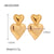 Wholesale Ig Style Heart Shape Stainless Steel Plating 18k Gold Plated Earrings Necklace