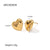 Wholesale Ig Style Heart Shape Stainless Steel Plating 18k Gold Plated Earrings Necklace