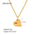 Wholesale Ig Style Heart Shape Stainless Steel Plating 18k Gold Plated Earrings Necklace