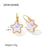 Wholesale Ig Style Star Oval Heart Shape Stainless Steel Inlay 18k Gold Plated Pearl Rings Earrings