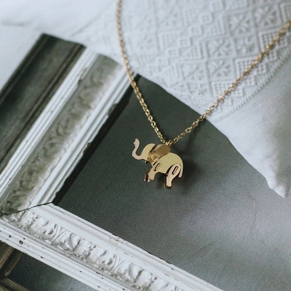 Wholesale Jewelry Baby Elephant Pendant Titanium Steel Necklace