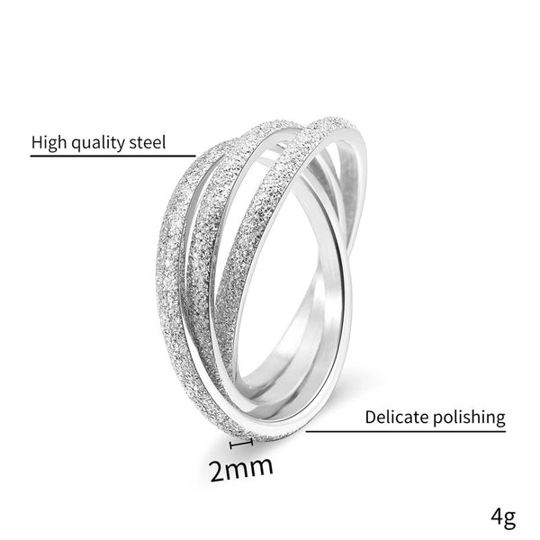 Basic Minimalist Classic Style Geometric 304 Stainless Steel 18K Gold Plated Rings