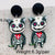 Wholesale Jewelry Cartoon Style Square Skull Arylic Drop Earrings